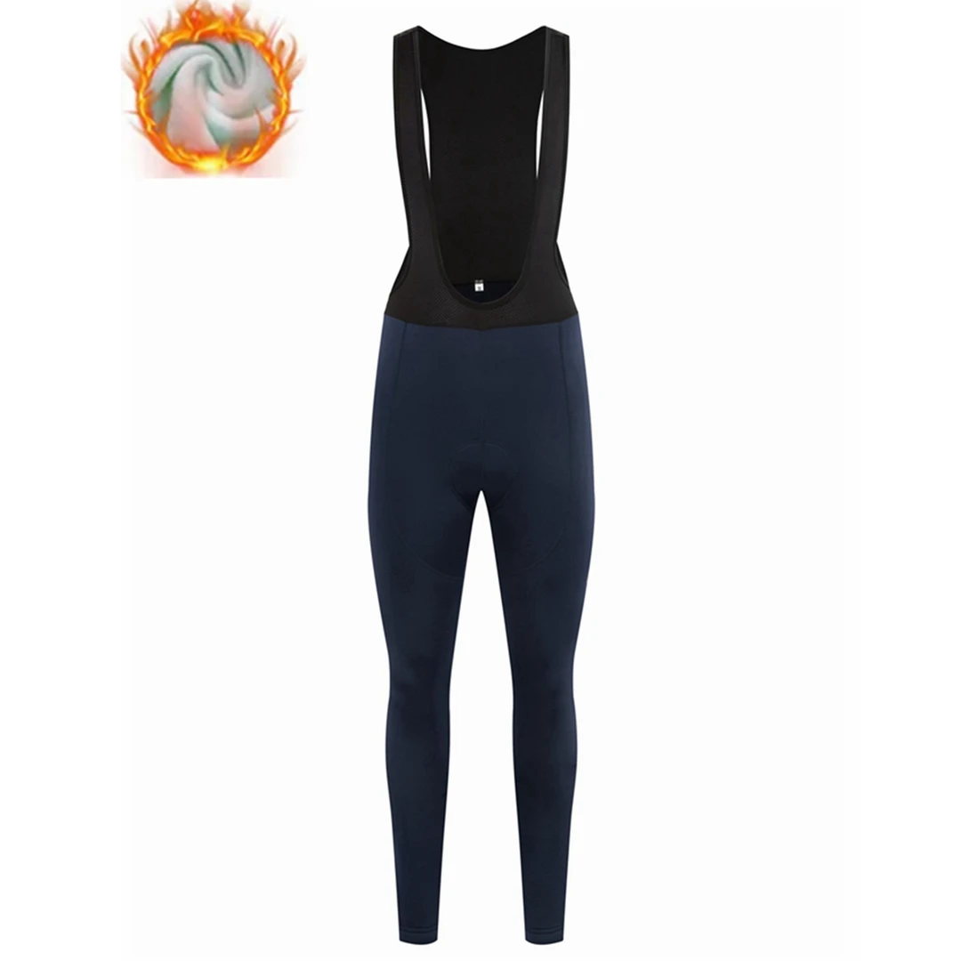 男款骑行裤背带裤秋冬加绒保暖公路车山地车自行车骑行运动长裤