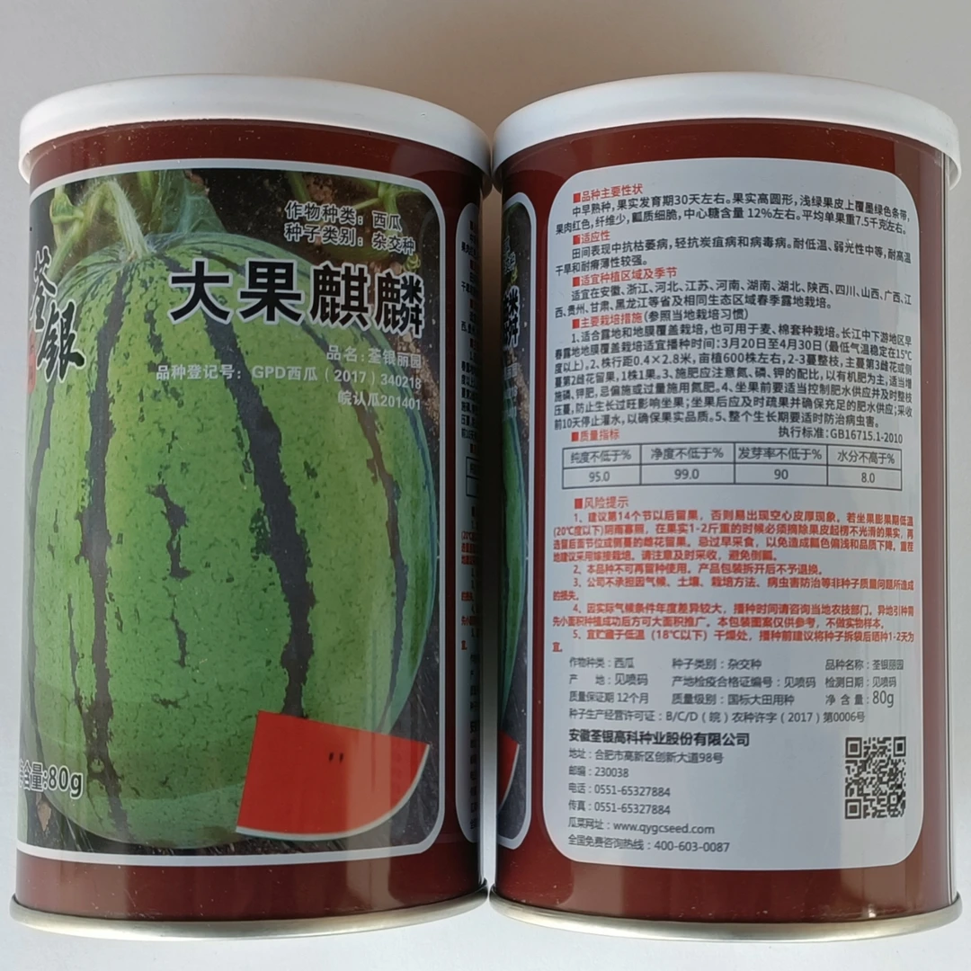 露天小拱棚抗重茬西瓜种子高抗病小黄籽大红瓤耐裂耐水晶新品种