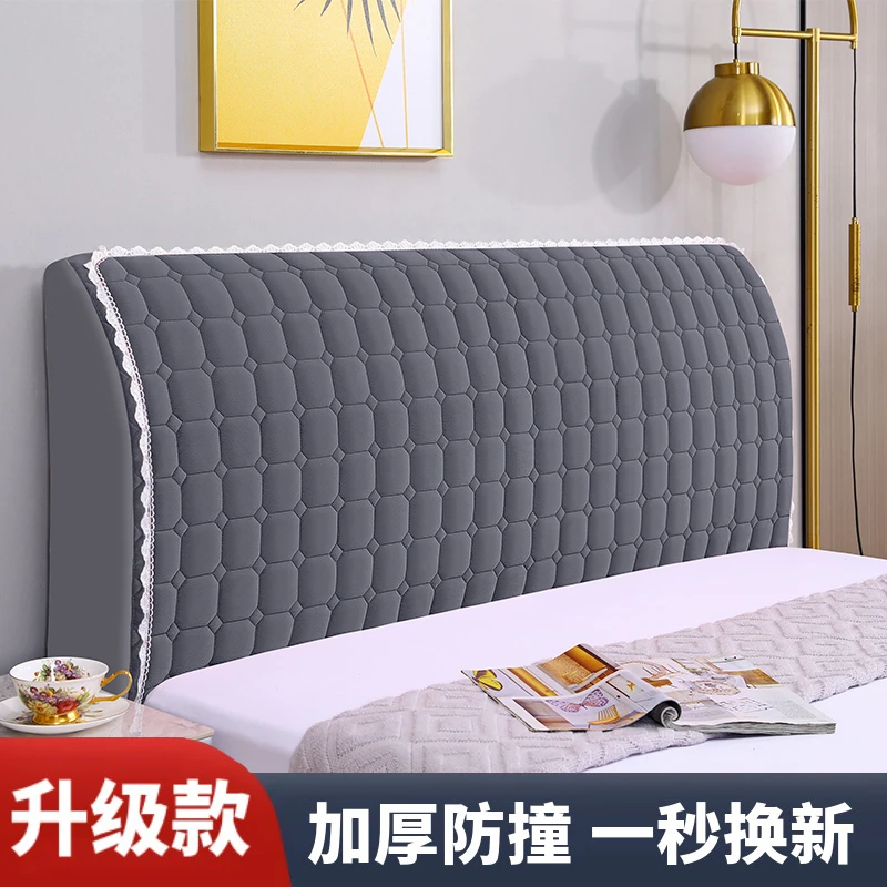 【热卖推荐】简约加厚布艺软包床头罩可拆防撞高档卧室欧式罩套罩