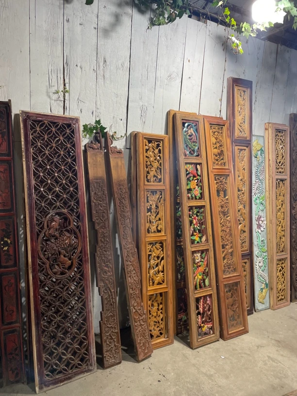 各类精美长条雕花板老物件装饰（邮费自付）