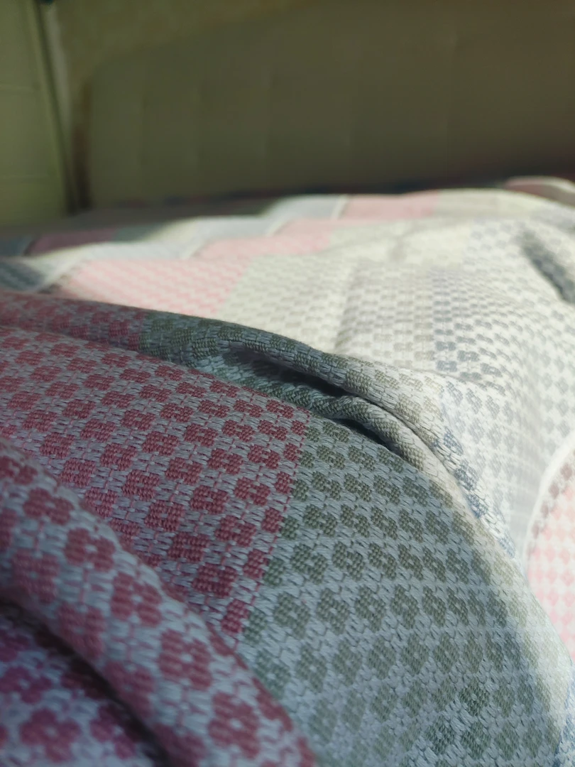 传统工艺手工纺织纯棉小梅花老粗布床单