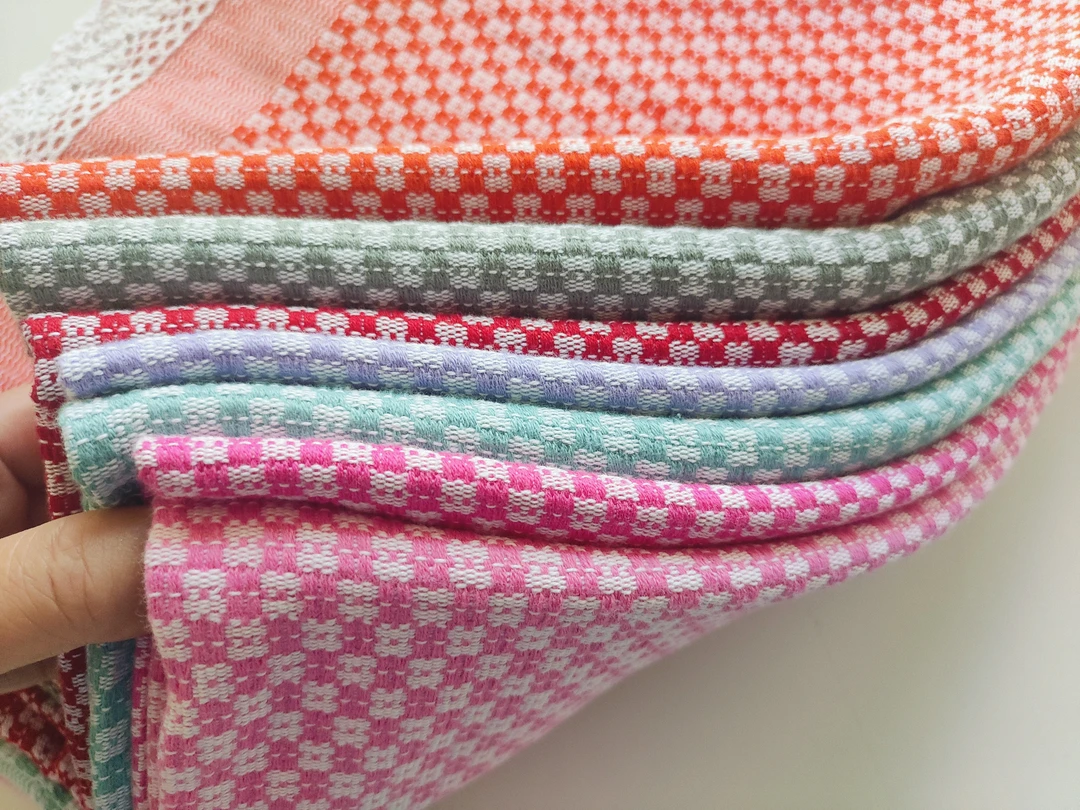 非遗技艺手工纺织纯棉老粗布枕巾柔软舒适亲肤