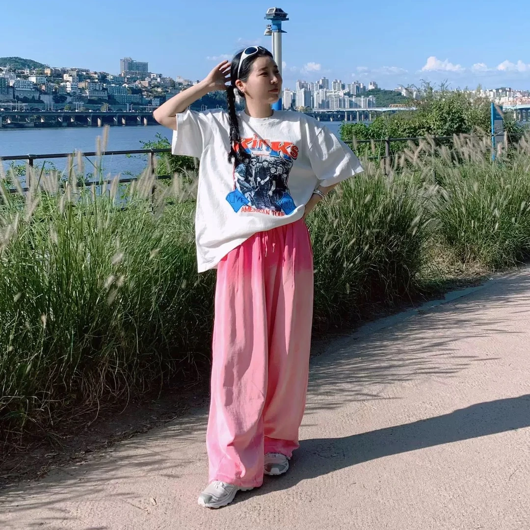 韩国东大门正品代购，Gar渐变束脚抽绳加厚卫裤（bu tui bu huan）