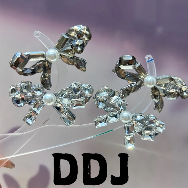 气质轻奢大气满钻蝴蝶结发夹发卡