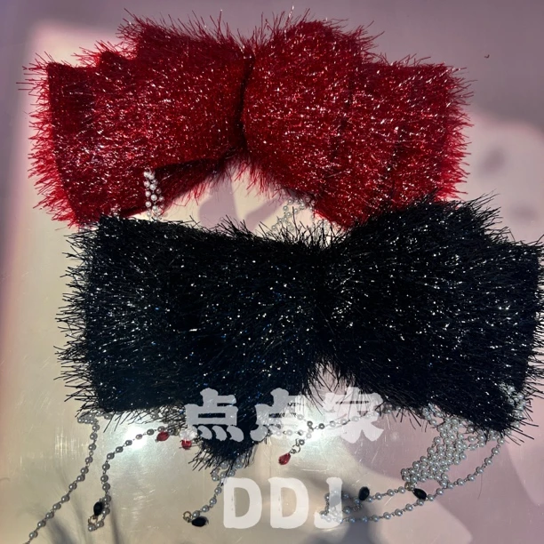 气质百搭温柔氛围感节日亮丝云朵流苏弹簧夹