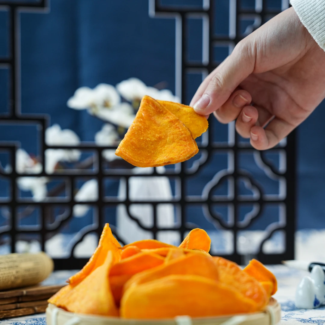 即食番薯脆地瓜干片嘎嘣脆休闲小吃芝士/蜜蜂味番薯脆片100g优选