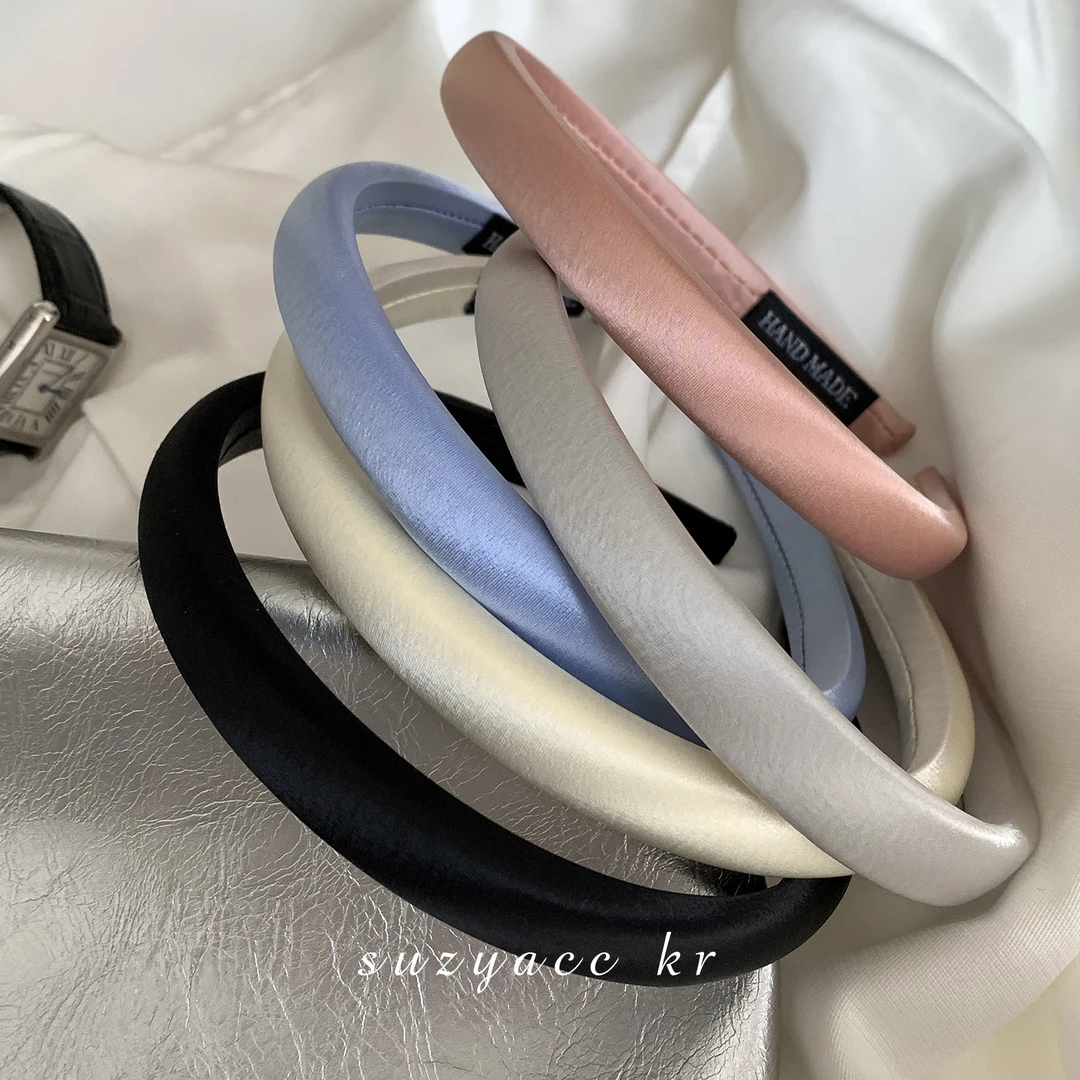 Suzyacc Kr法式气质高级感缎面细发箍女洗脸头箍百搭简约F2496