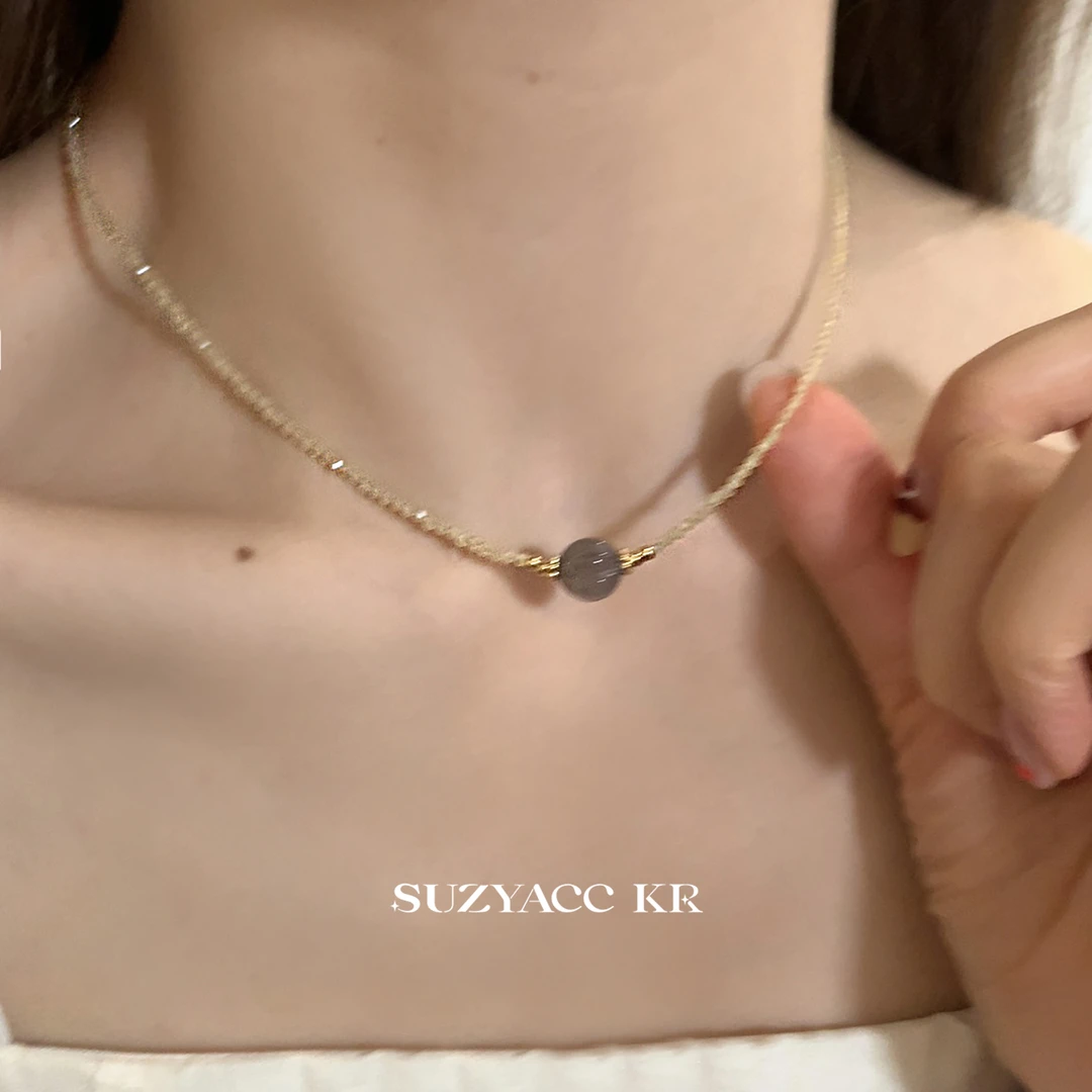 新年礼物 合金项链 显白气质国风串珠项链轻奢百搭法式insX1012