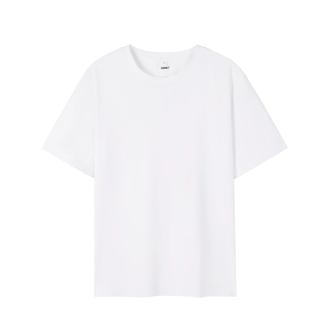 【基础款T恤】茵曼24年夏季新款纯色百搭舒适透气圆领短袖女