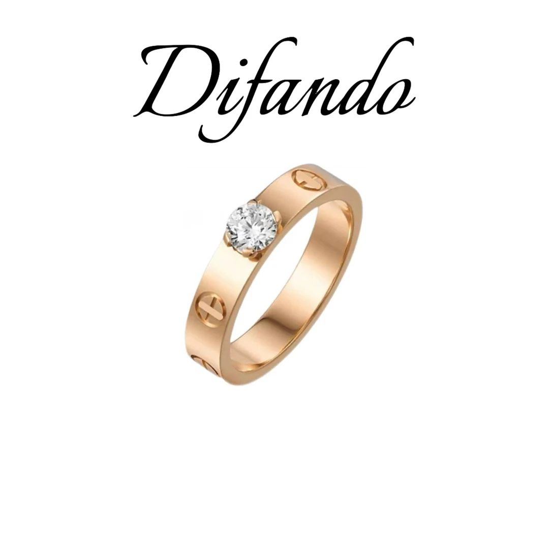 铜合金珐琅戒指 DIFANDO精致玫瑰金色LOVE女士戒指J120