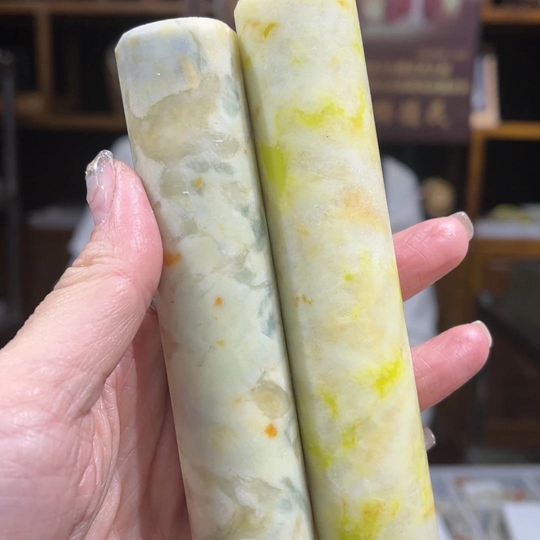 【闪购商品】岫玉擀面杖未镶嵌多样性发货其中之一