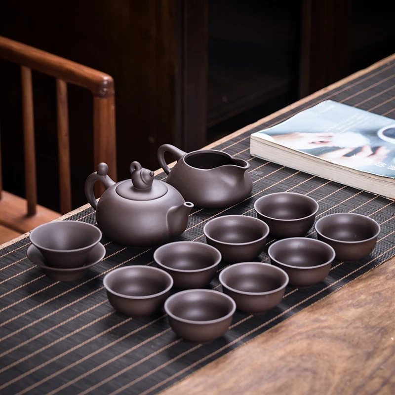 原矿紫砂茶具套装功夫茶具宜兴紫砂泡茶壶办公家用喝茶中式茶具