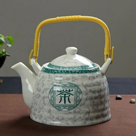 大号大容量带过滤茶壶陶瓷青花茶楼专用复古提梁壶功夫家用茶水壶