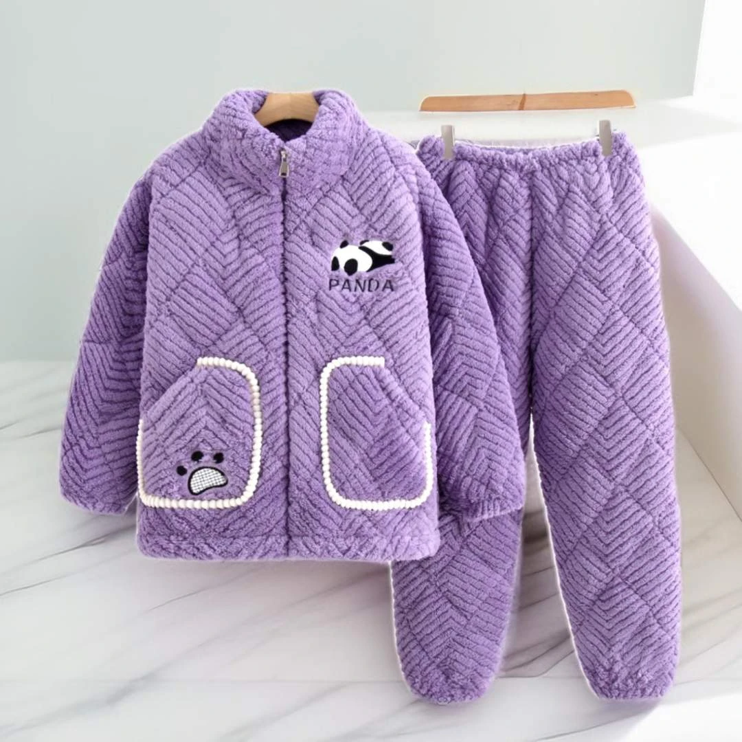 女生保暖加厚爆款洋气加绒新款冬季2023高端可外穿家居服睡衣套装