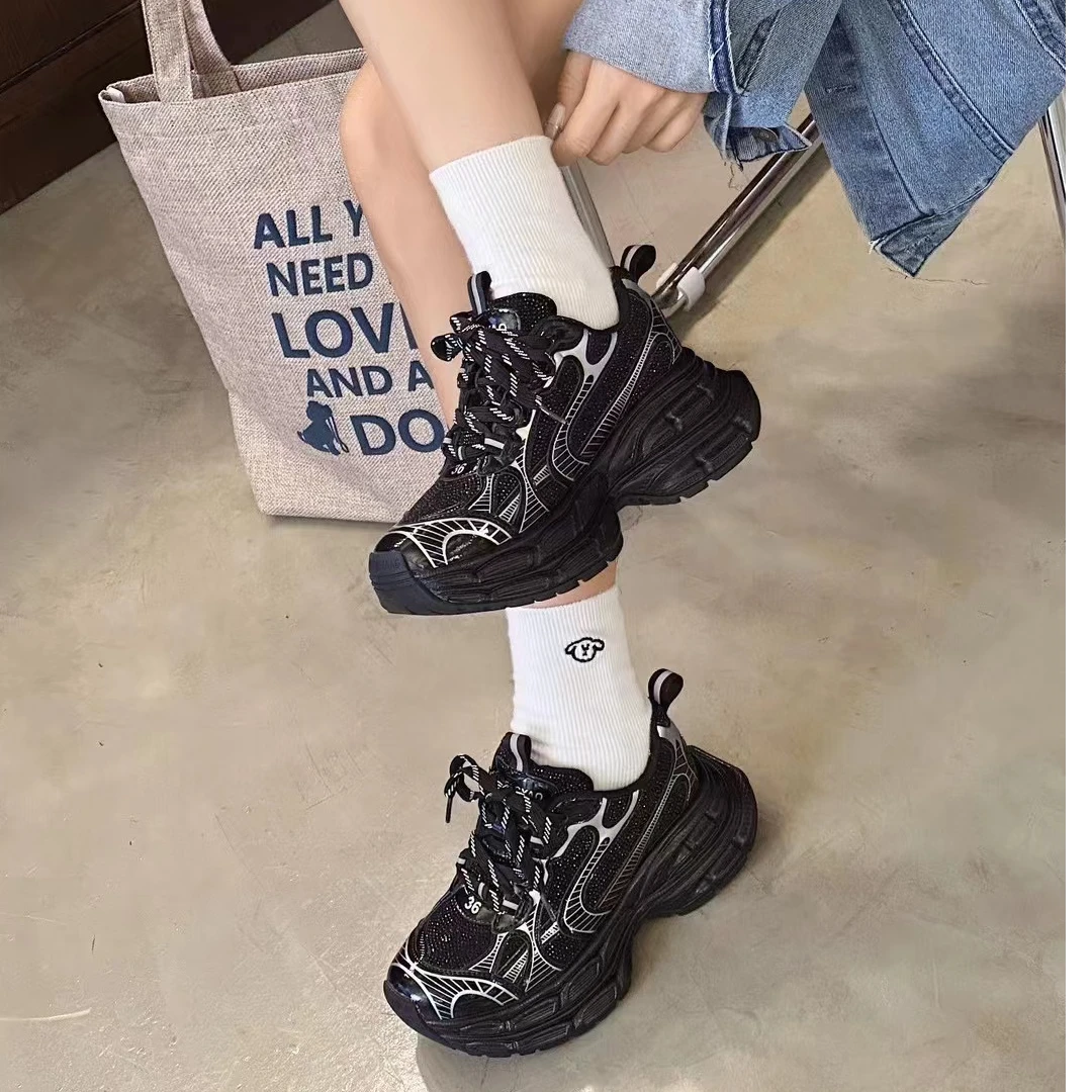 9903老爹鞋黑色和红色