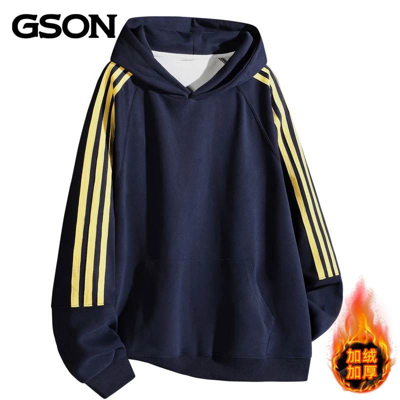 NASA美式运动连帽卫衣男女秋季新款潮牌重磅情侣套头上衣外套