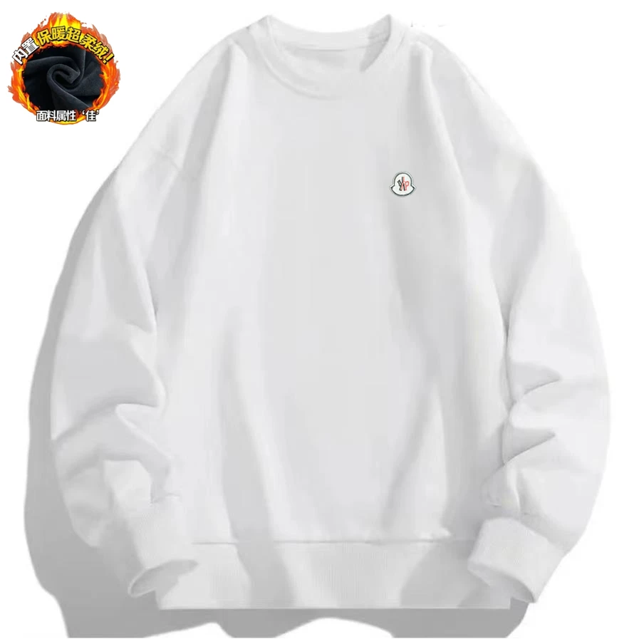 【刺绣MK】加绒卫衣宝宝绒加厚圆领品牌高端长袖超柔绒刺绣百搭WY77