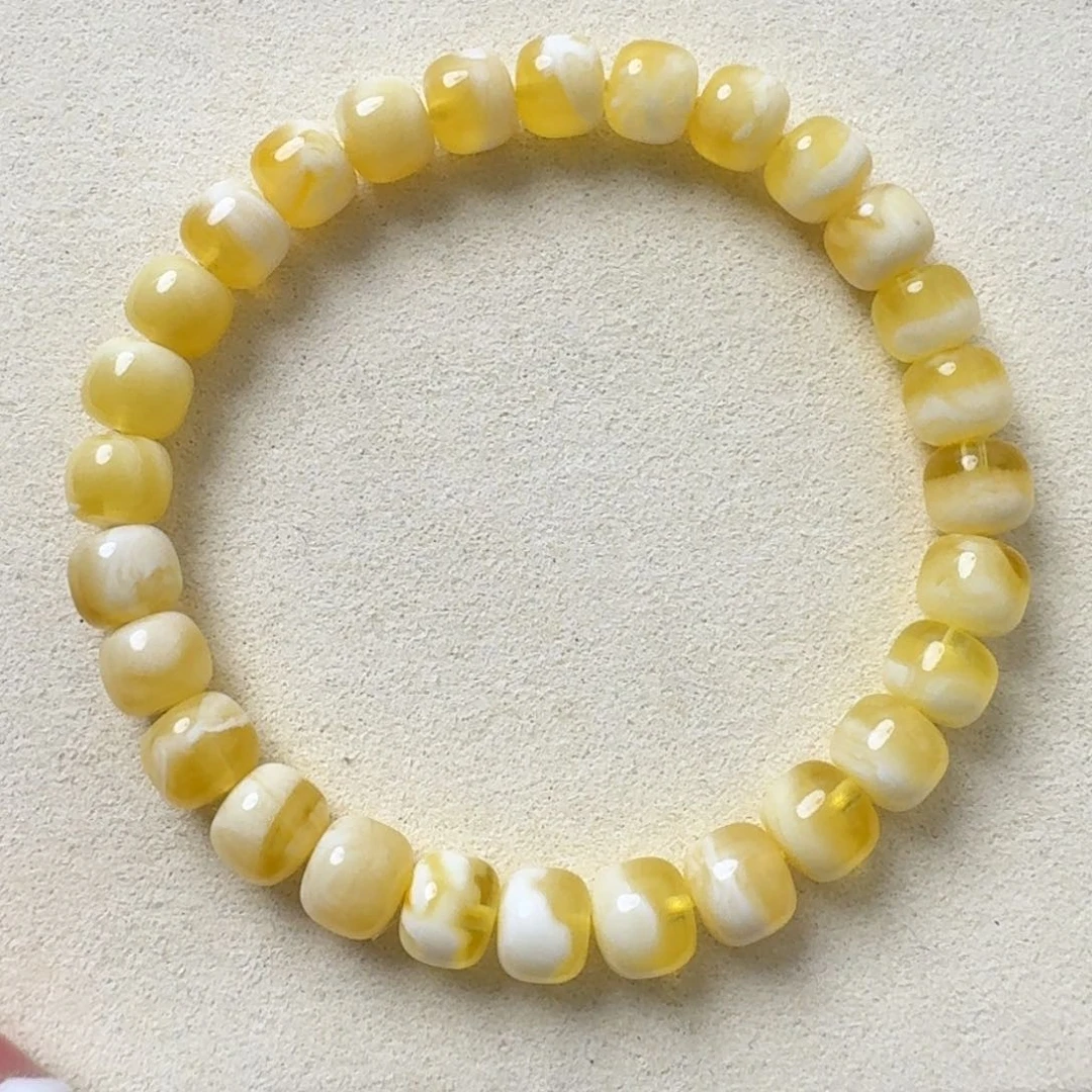 蜜蜡手链未镶嵌俄料8.2mm