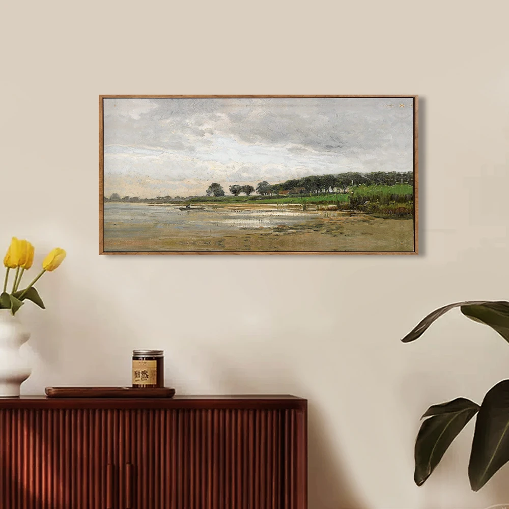 美式怀旧个性风景油画框厨房餐厅装修挂墙免打孔装饰有框画