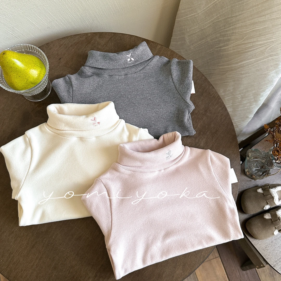 童装女童2024冬季新款加厚保暖高领打底衫244-优米优卡-122