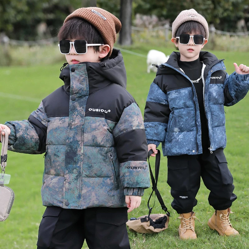 男童冬季棉衣外套2024新款洋气儿童加厚保暖棉服宝宝冬装棉袄上衣