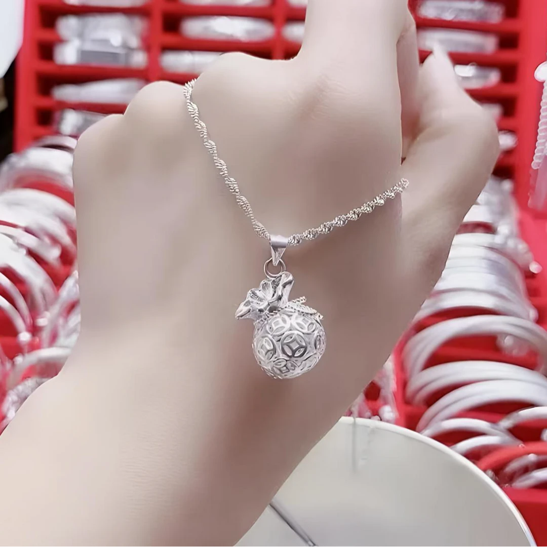 坠链均925银 s925福袋项链简约首饰女款氛围感配饰轻奢饰品xy