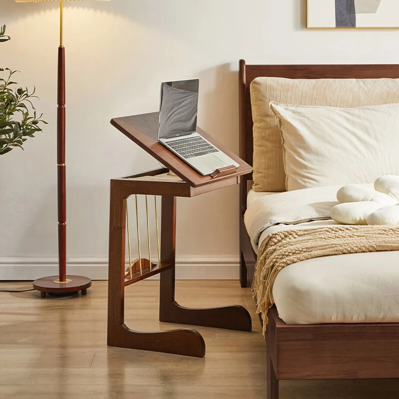 竖琴边几实木多功能沙发边几小茶几沙发边柜客厅角几边几桌