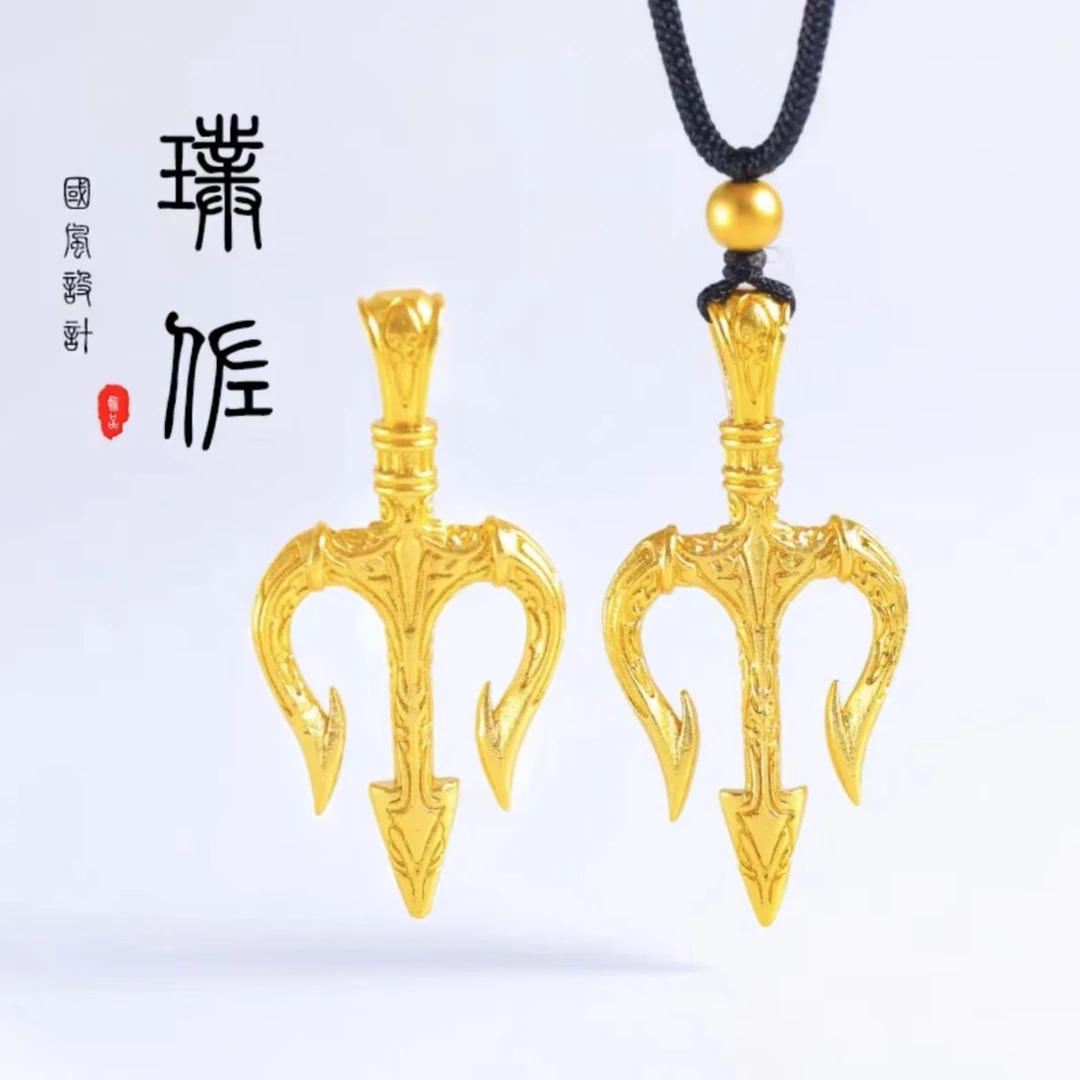 合金吊坠 海王三戟叉    传承时尚项链实心大气复古毛衣链经典