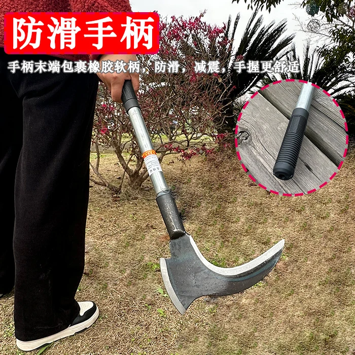 柴刀手工锻打加厚一体柴刀锰钢锻造耐用两用柴刀割草砍柴户外工具