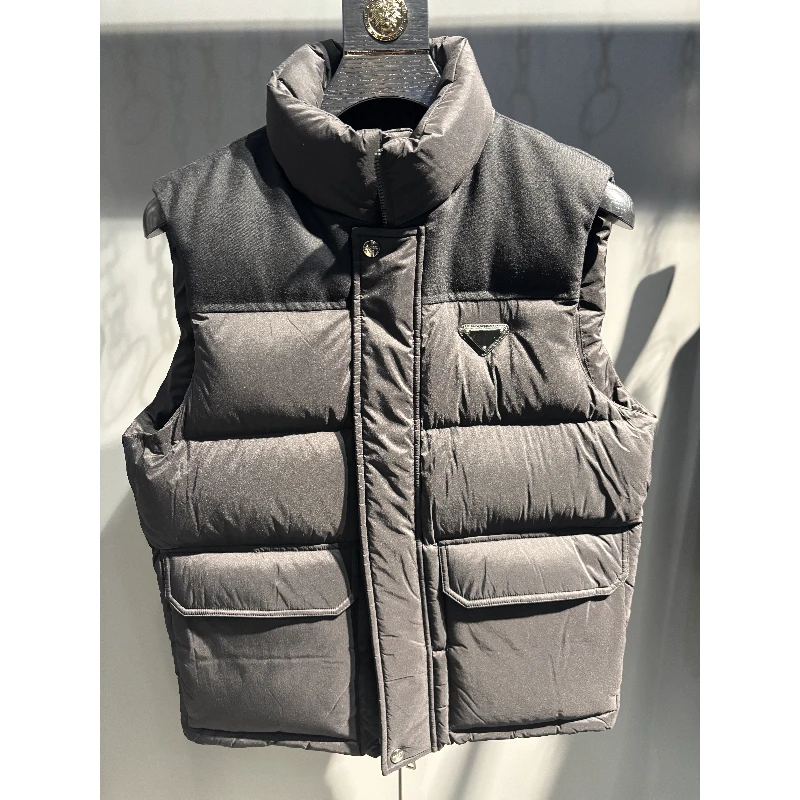 男装尾货黑色羽服马甲外套6029