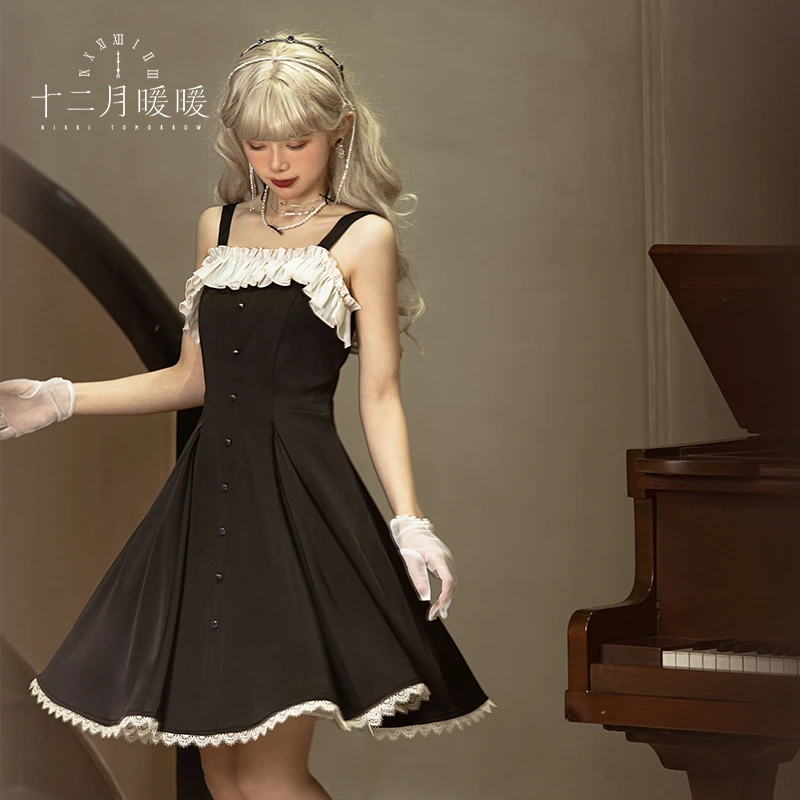 【钢琴恋曲】缎面JSK　连衣裙 洛丽塔裙子原创正品-现货夏季