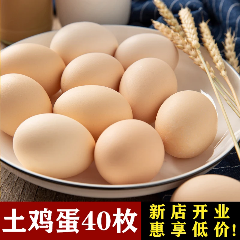 买20枚送20枚 共40枚农家散养新鲜粉壳土鸡蛋