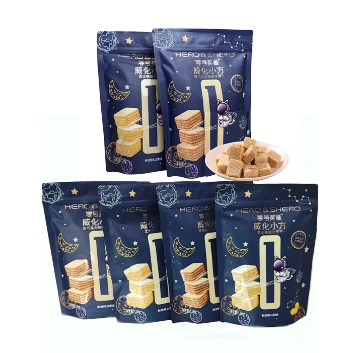 金倫芝士抹茶巧克力威化解馋零食饼干119g*4袋饱腹感