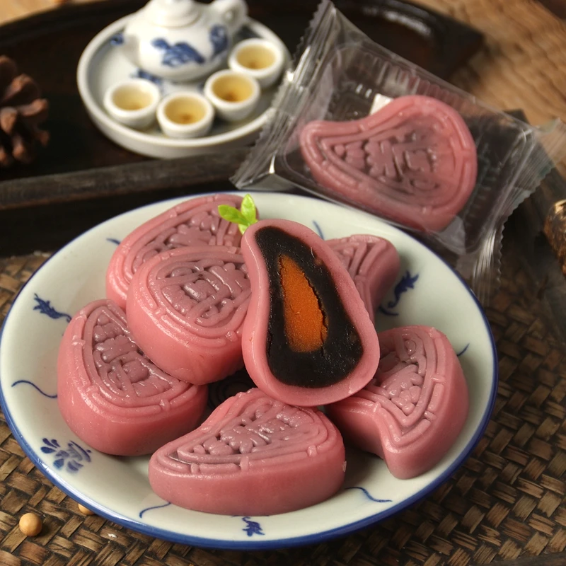 潮汕红桃糕点传统豆沙结婚精致即食红粿麻薯零食各地特产小吃茶点