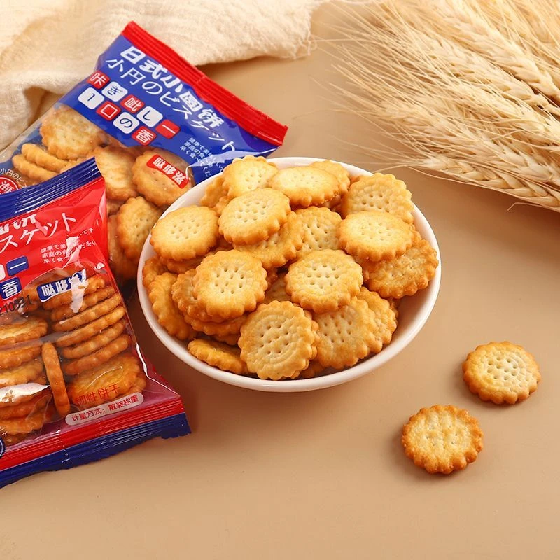 日式海盐小饼干网红日式小圆饼休闲零食薄脆饼干批发代餐饼干曲奇