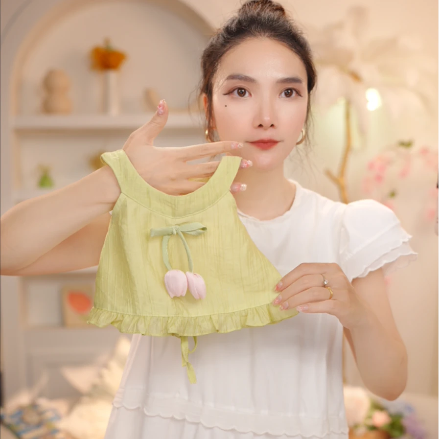 【051】2024年夏季新款女小童无袖公主立体郁金香单件上衣