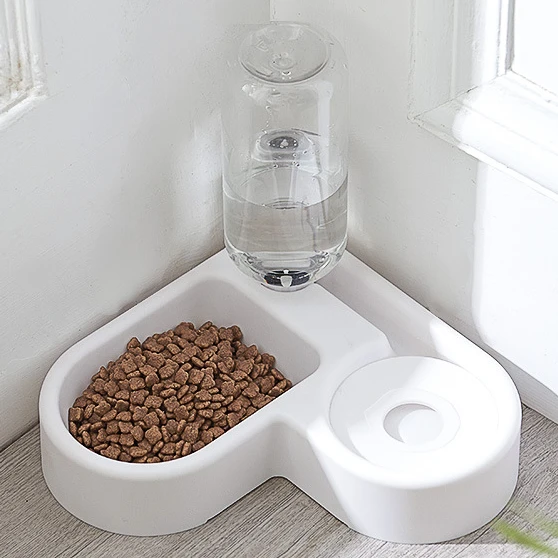 【简约实用】二合一狗狗猫咪喂食盆饮水器自动续水防打翻宠物用品