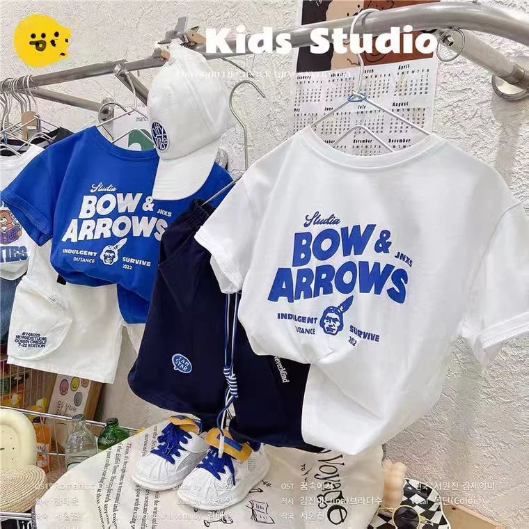 纯棉儿童印花宝宝T恤男女童帅气中小童上衣夏款韩版洋气时尚休闲