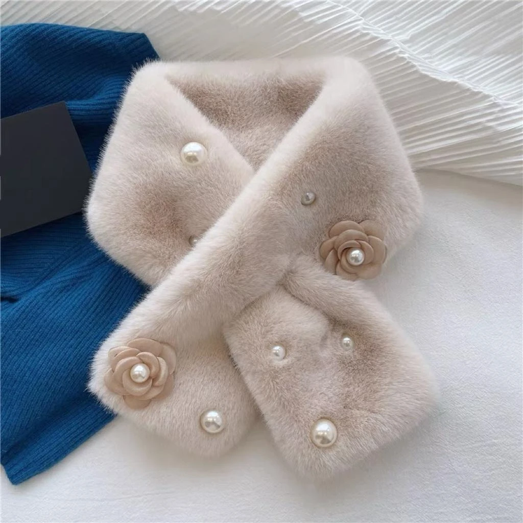 澳之冠小香风山茶花时尚百搭保暖围脖