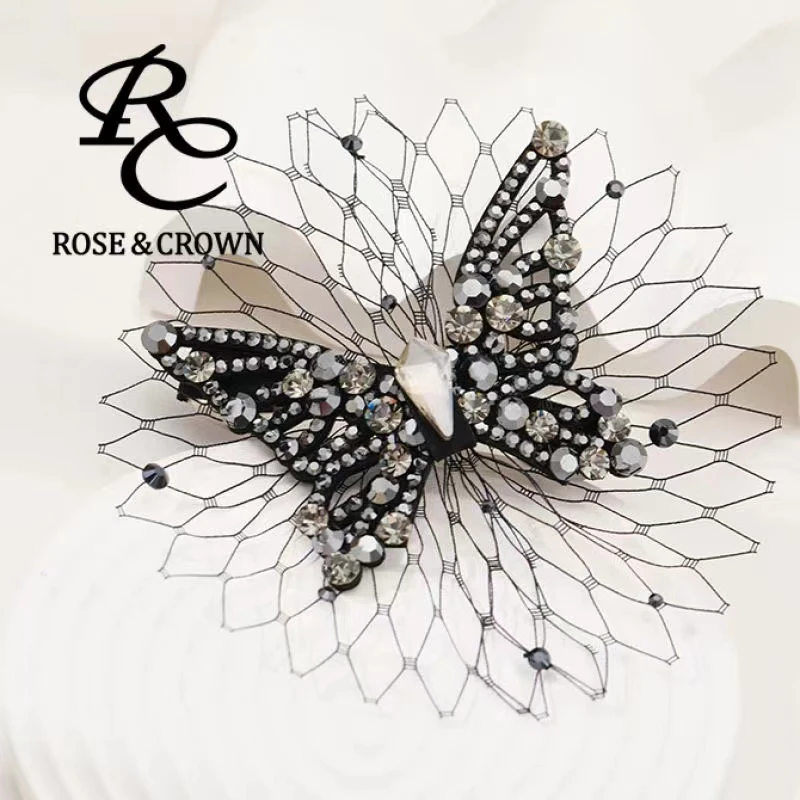 澳之冠 铜合金发饰 仲夏夜之梦蝴蝶结发饰 原创设计 网纱蝴蝶发夹