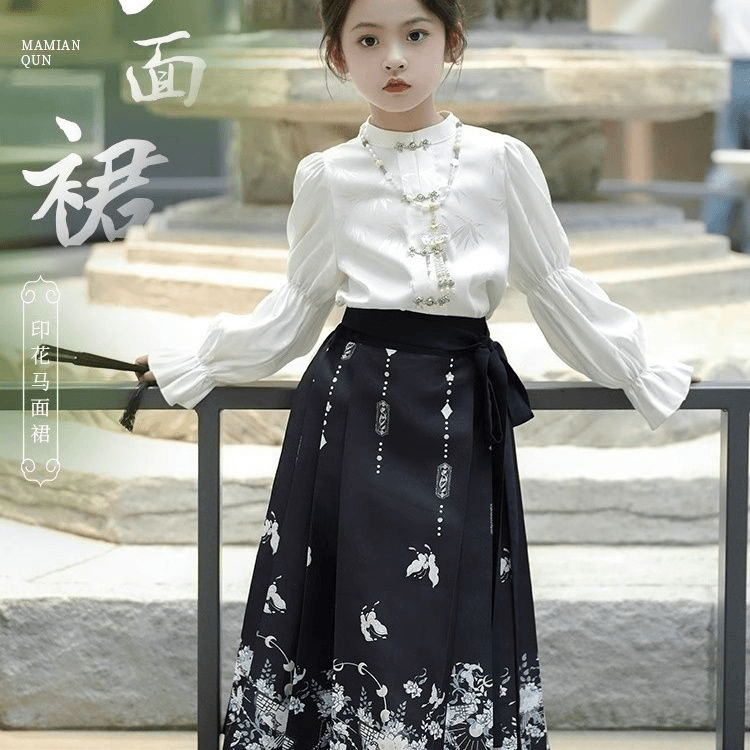 【小扬哥推荐】新款儿童马面裙女童套装中国风日常儿童汉服古风秋