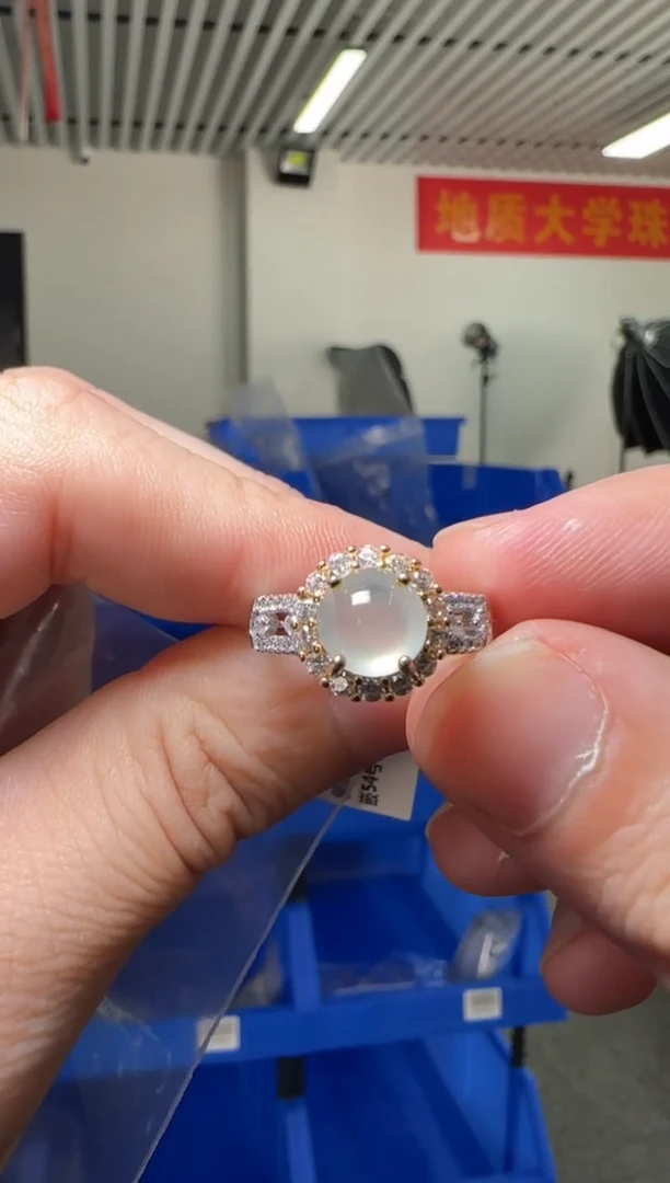 【闪购商品】翡翠戒指银S925镶嵌翡翠S925银戒指