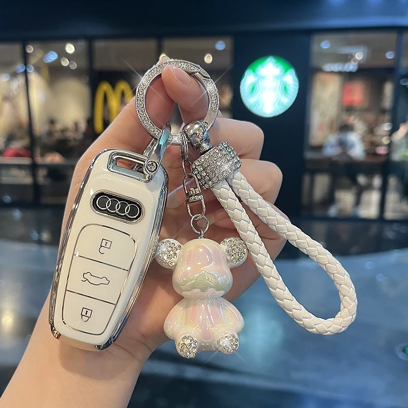 适用于奥迪钥匙套新A6L/A4L/A3L包Q5L/Q7/Q8/Q3/Q2L/A5/A8L车壳扣