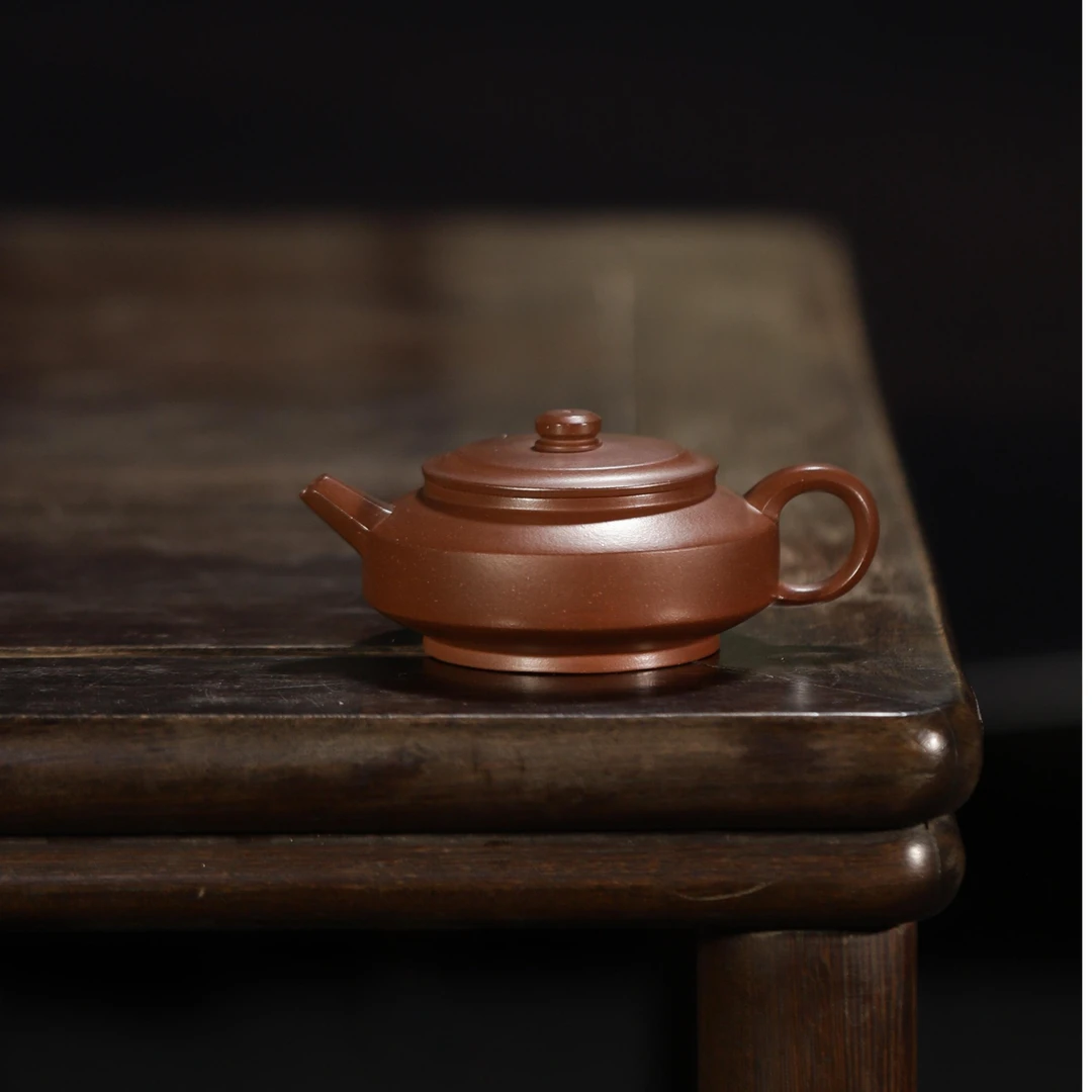 佘益君   红紫泥仲芳周盘   全手工制作紫砂壶   160cc