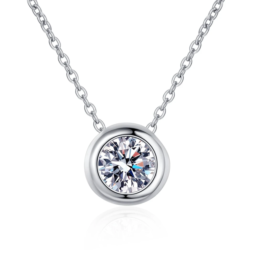 坠链均925银莫桑石 尚奢【泡泡吊坠】1-2克拉经典简约气质时尚百搭