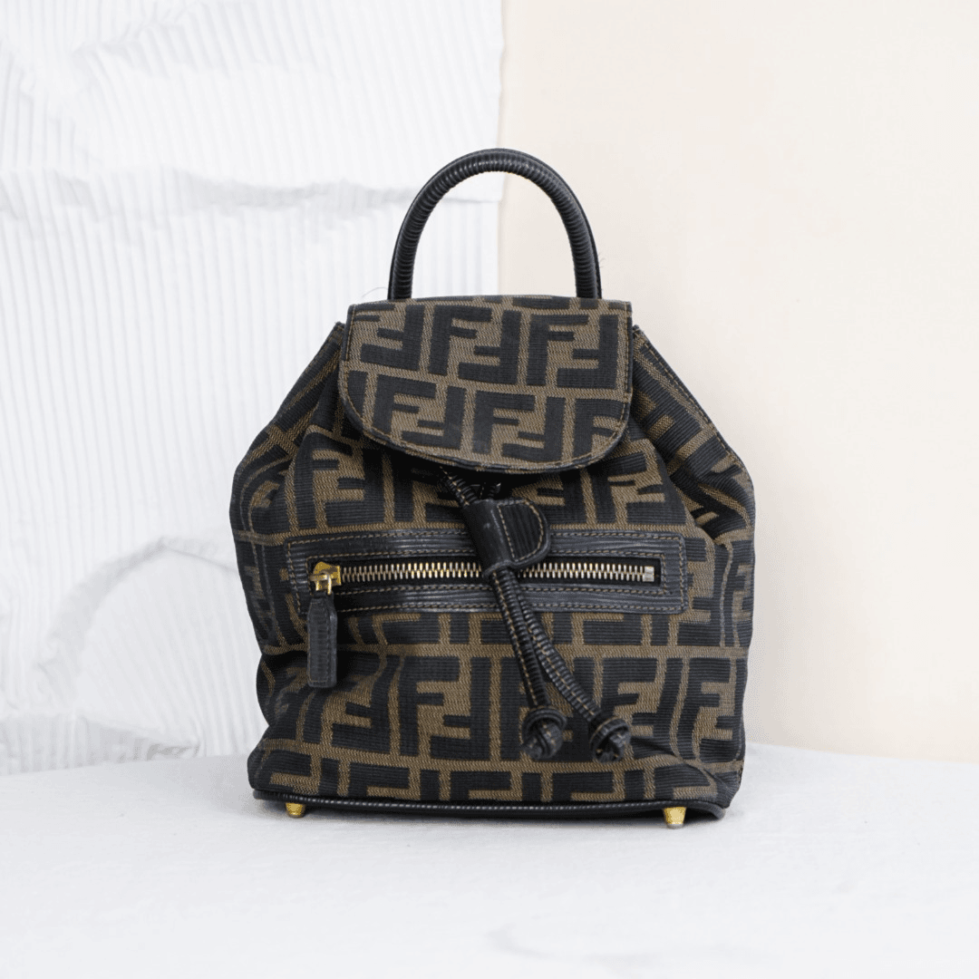 95新 FENDI/芬迪 印花小号双肩包