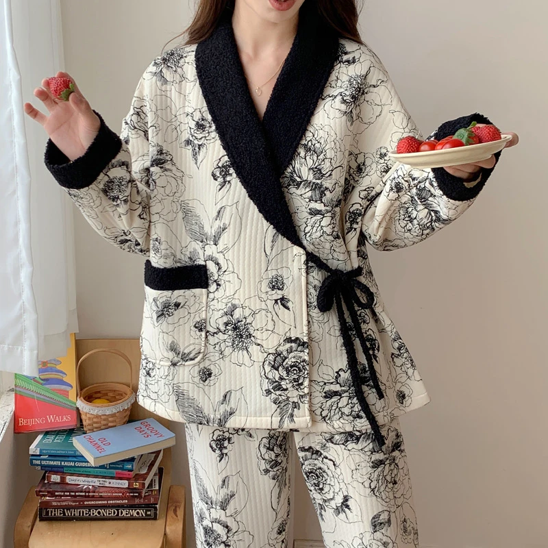 【秋冬-空气棉】月子服加厚孕妇睡衣产前产后坐月子哺乳喂奶家居服