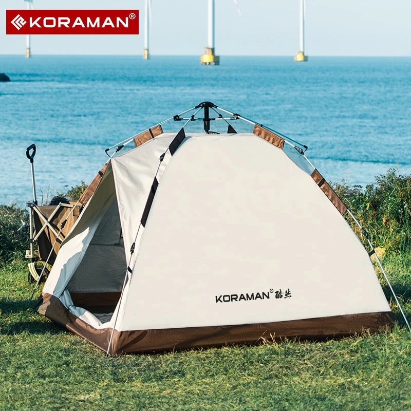 天幕+帐篷 全自动帐篷户外露营防雨防晒防风加厚可折叠家庭露营