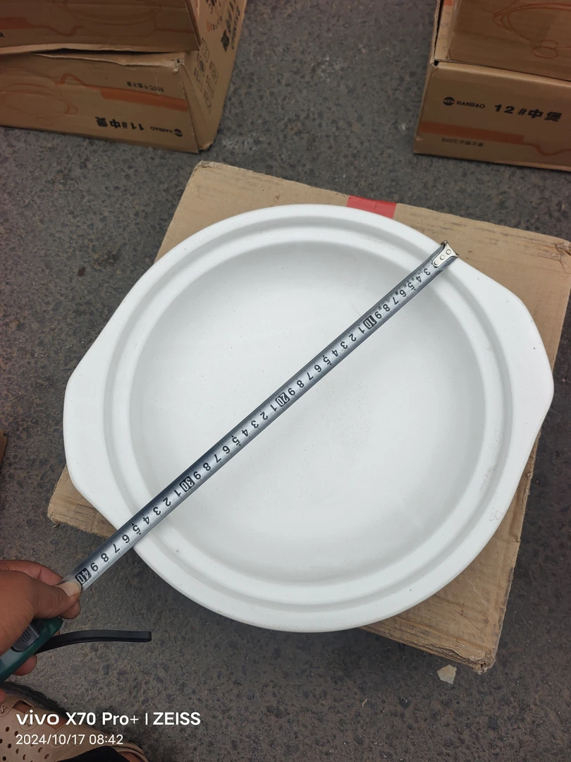 简约酒店十四时煲适合商用家用圆形陶瓷韩式白色砂锅砂锅煲锅具