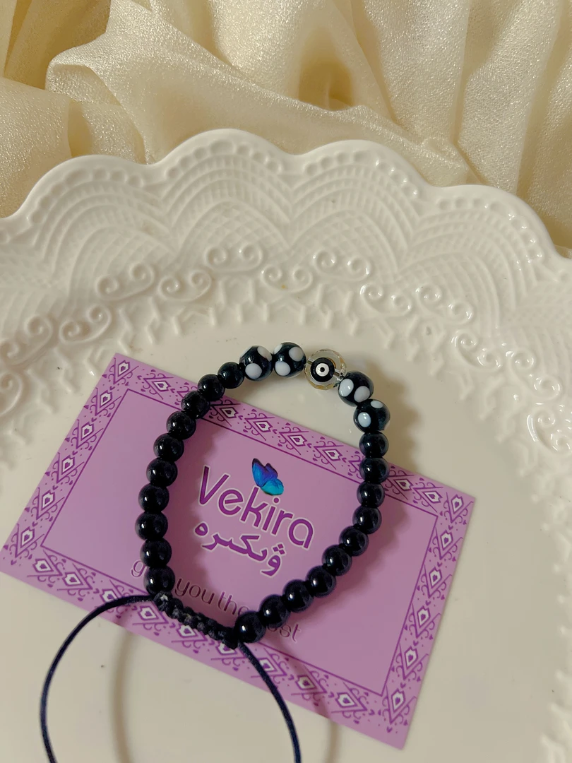 非金属布艺手链 手工制作手链串珠手串百搭黑色手链情侣闺蜜手链